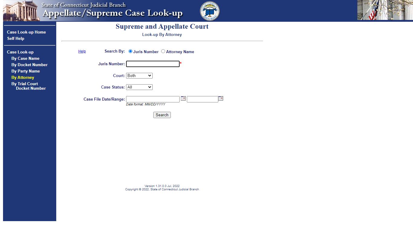 Supreme and Appellate Court - Supreme/Appellate Case Look-up